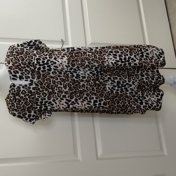 Cupshe Sabrina women's large animal leopard print A-frame dress - Picture 6 of 10